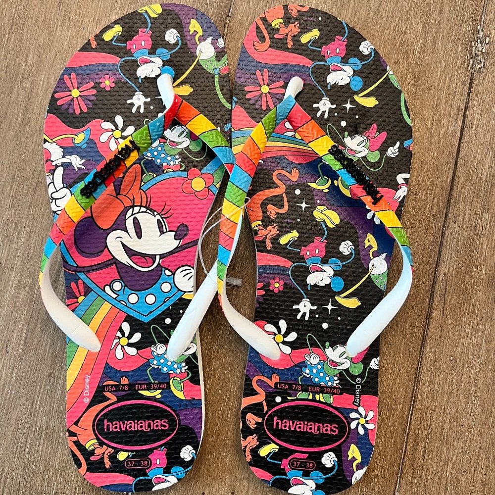 Havaianas Women's Disney Flip Flop Sandal Multi Color Size 7/8